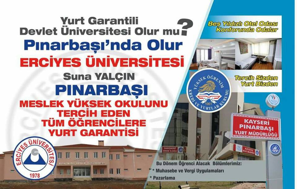 Türkiye’nin yurt garantili tek devlet üniversitesi Kayseri’de