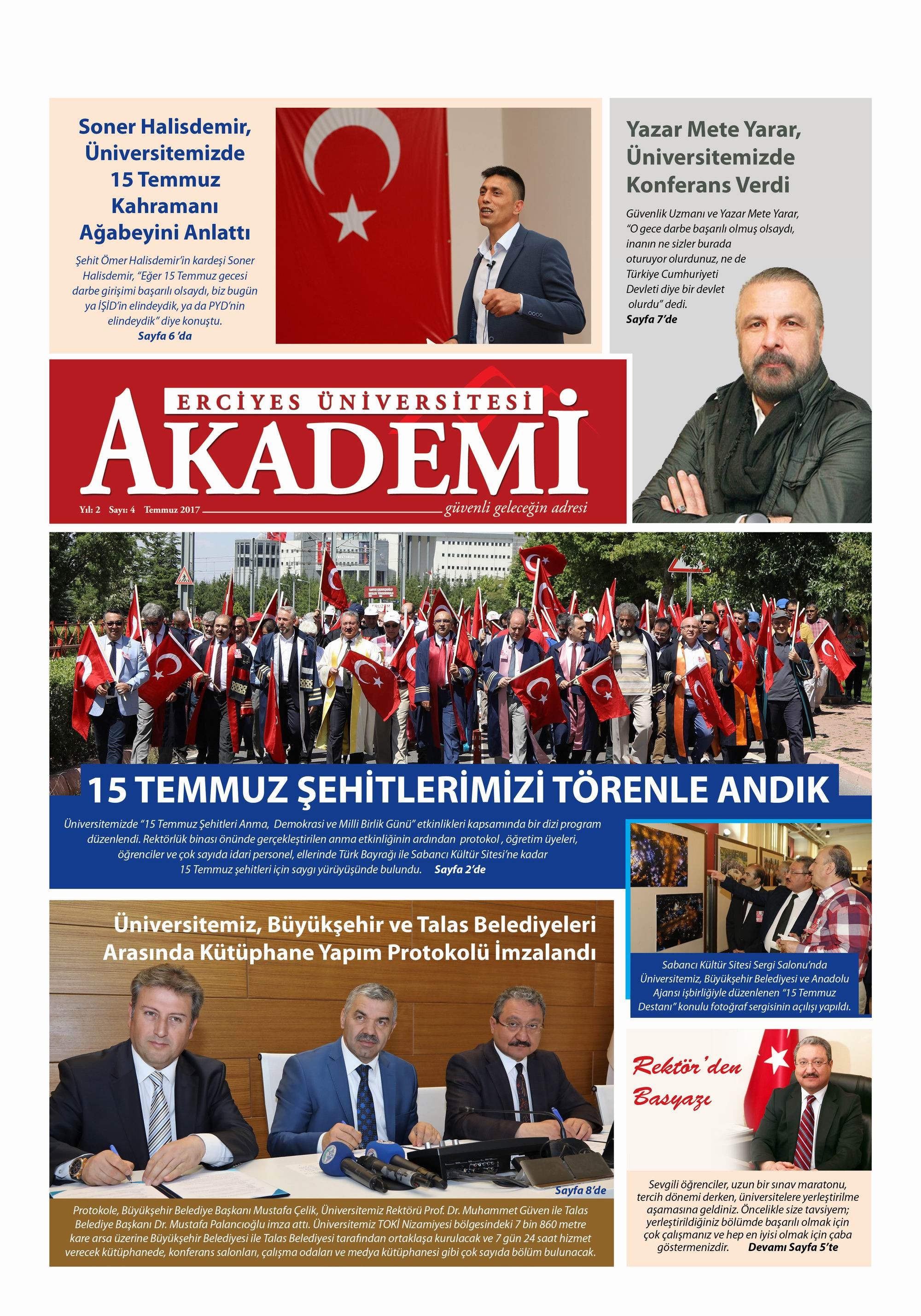 Erciyes Üniversitesi AKADEMİ’nin 4. sayısı çıktı