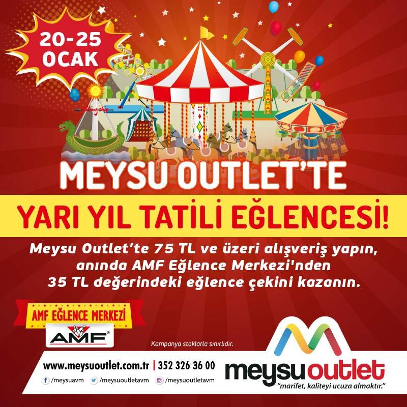 Meysu Outlet’ te yarı yıl eğlencesi başlıyor 