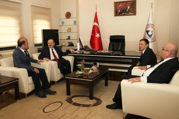 YÖK Başkanı Prof. Dr. Saraç’tan , ERÜ Rektörü Çalış’a ziyaret etti
