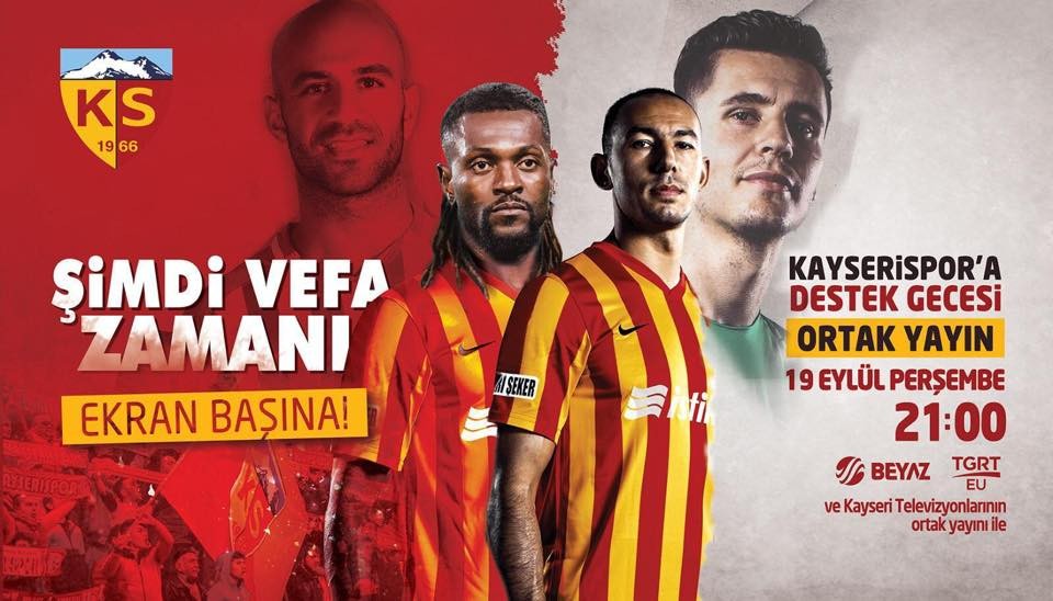 Kayserispor’dan Vefa Gecesi’ne Açık Davet