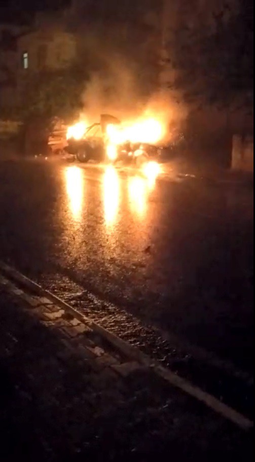 Park Halindeki Araç Küle Döndü