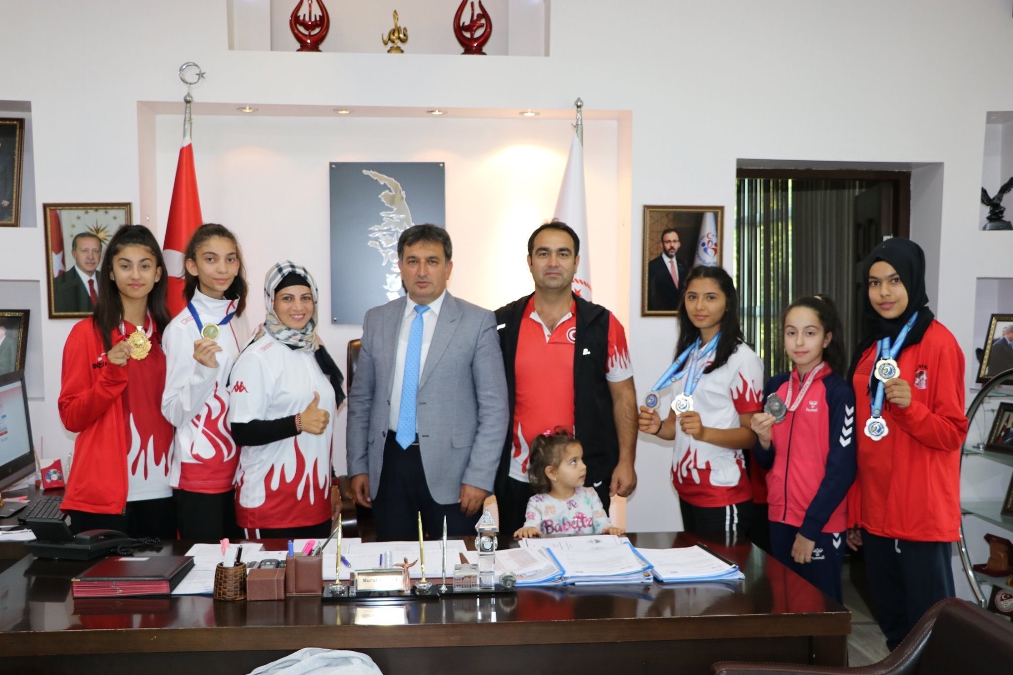 Şampiyon Taekwondo’culardan Murat Eskici’ye ziyaret