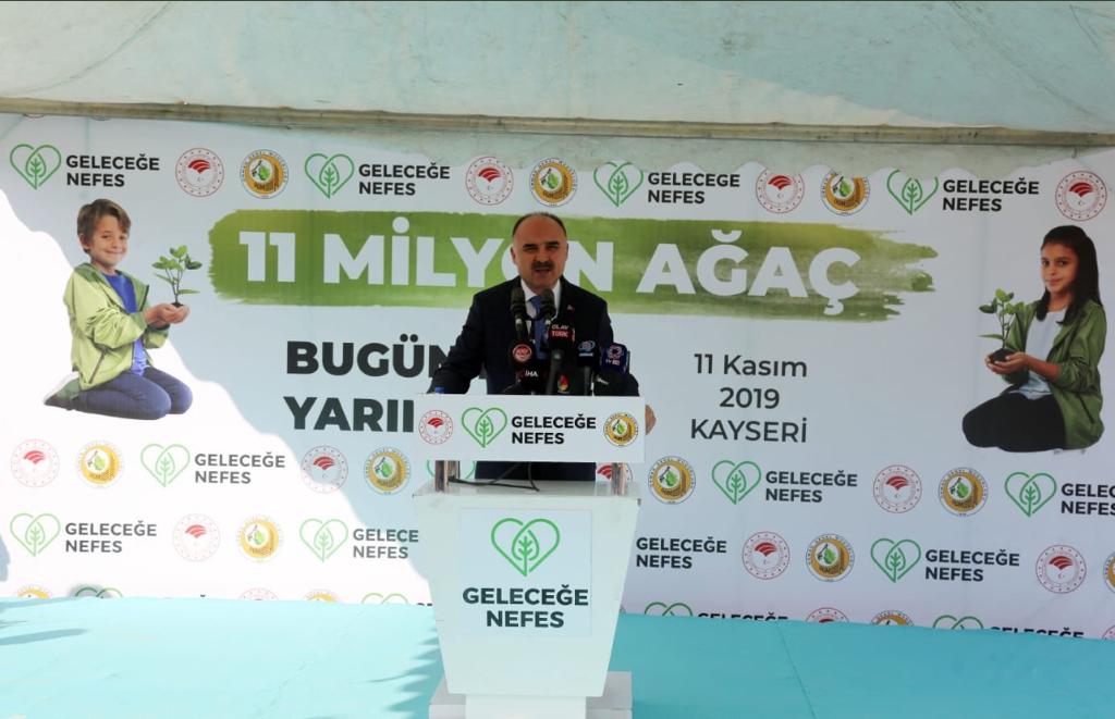 KAYSERİ EN ÇOK FİDAN SAHİPLENMEYLE TÜRKİYE 1.Sİ OLDU