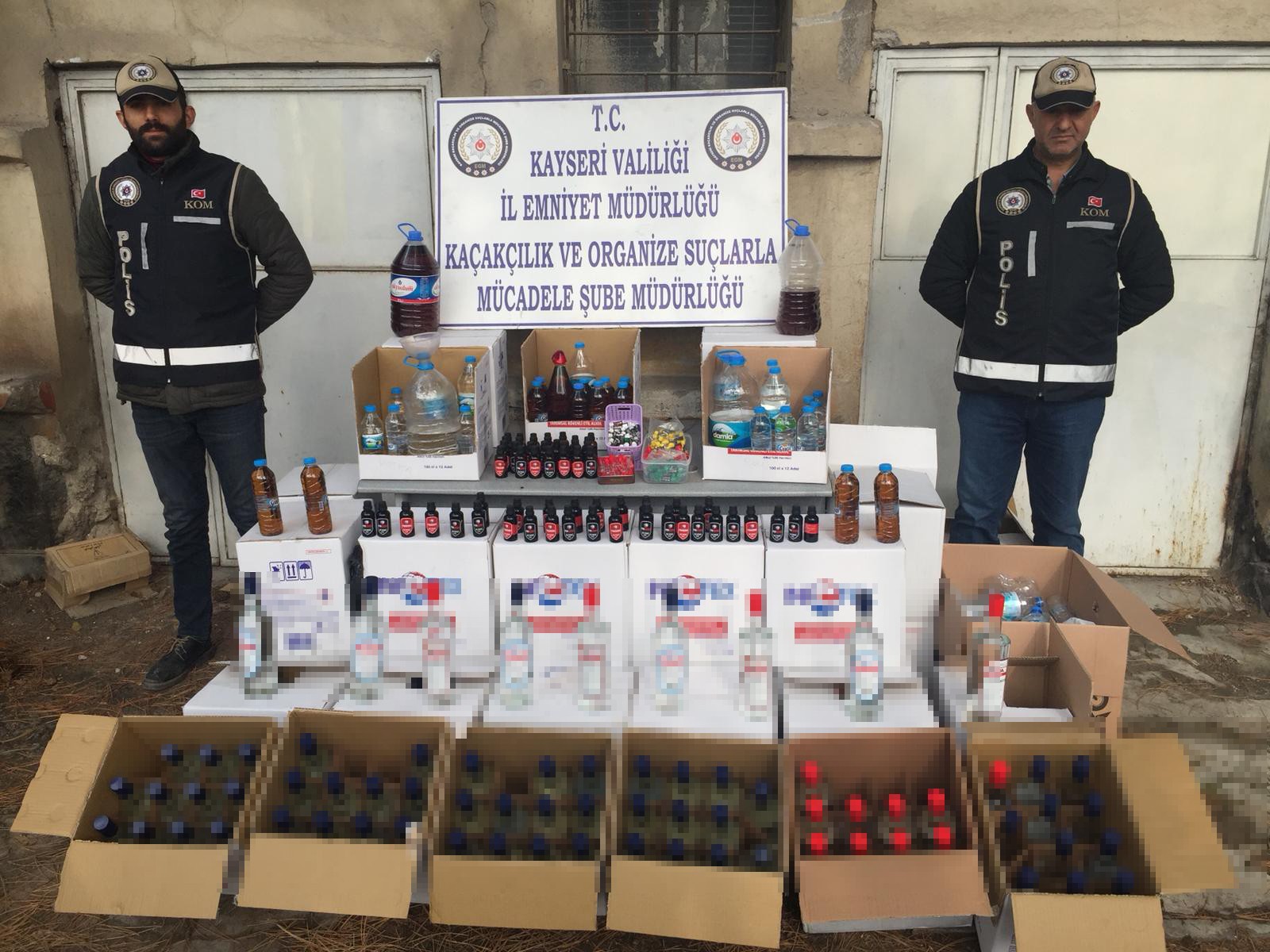 Kayseri’de yılbaşı öncesinde ‘kaçak’ alkol operasyonu: 1 gözaltı