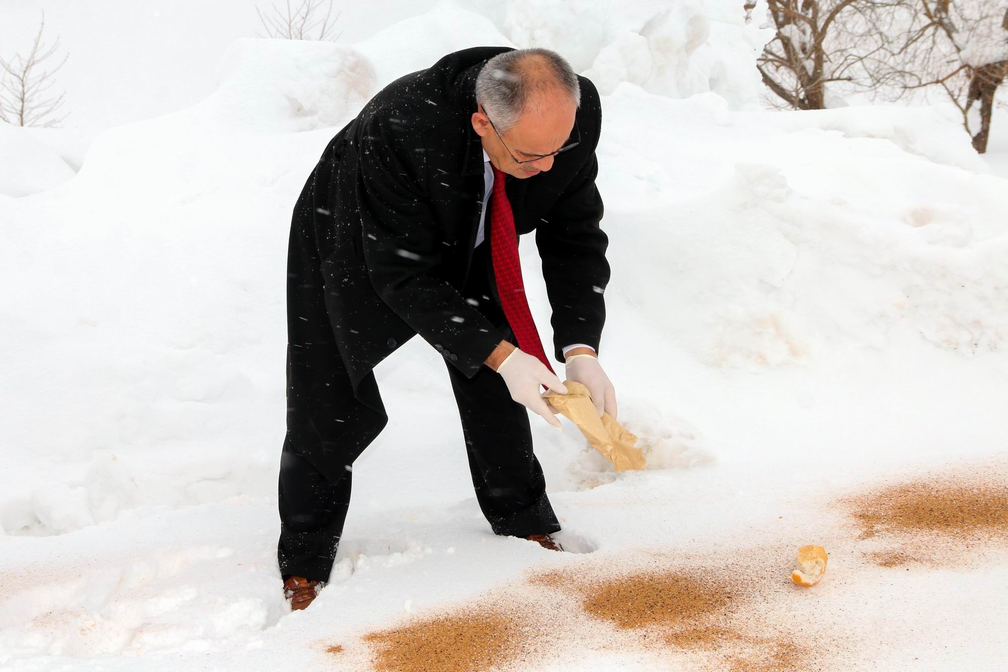 Yahyalı’da yaban hayatına yem desteği