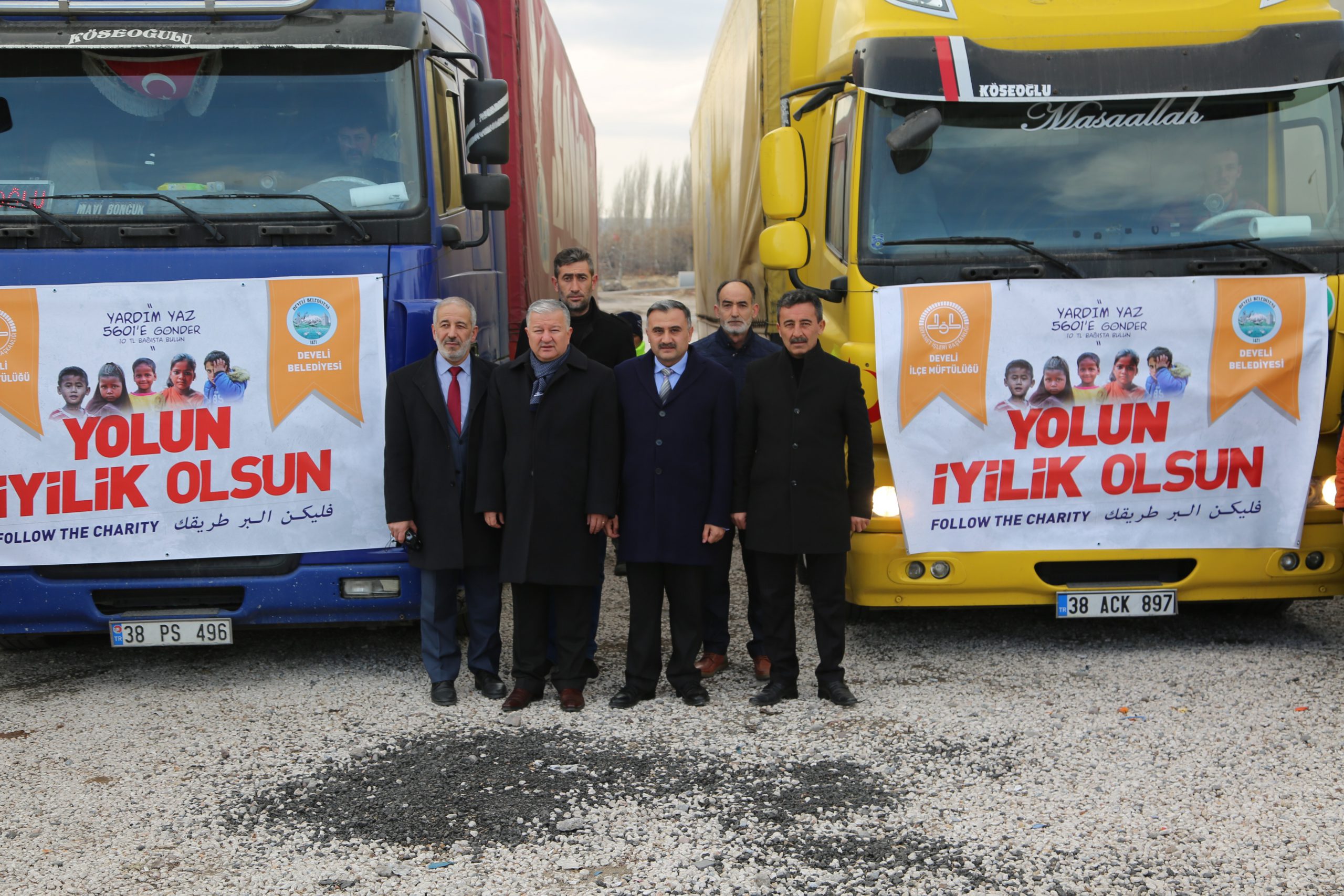 Develi’de İdlib için yardım tırları yola çıktı