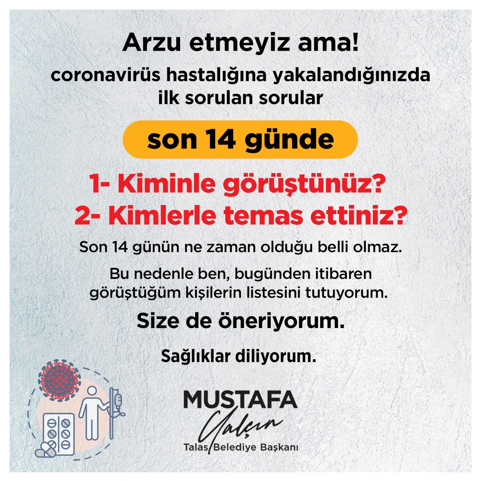 Başkan Yalçın: “Görüştüğüm kişilerin listesini tutuyorum, size de öneriyorum”