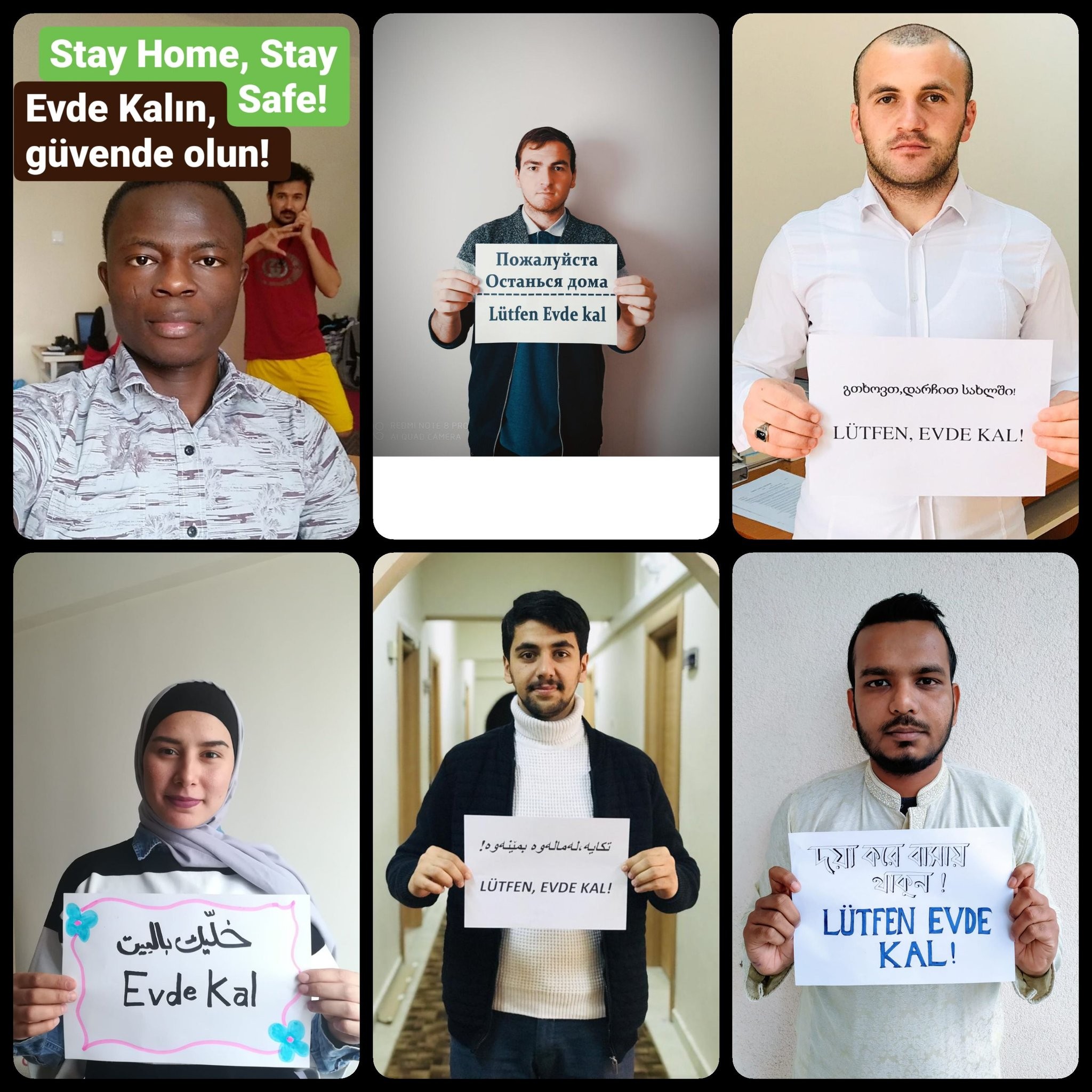 62 öğrenciden 39 dilde ‘Evde Kal’ mesajı