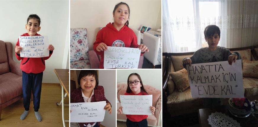 Özel öğrencilerden mesaj var “Hayatta kalmak için evde kal Türkiye”