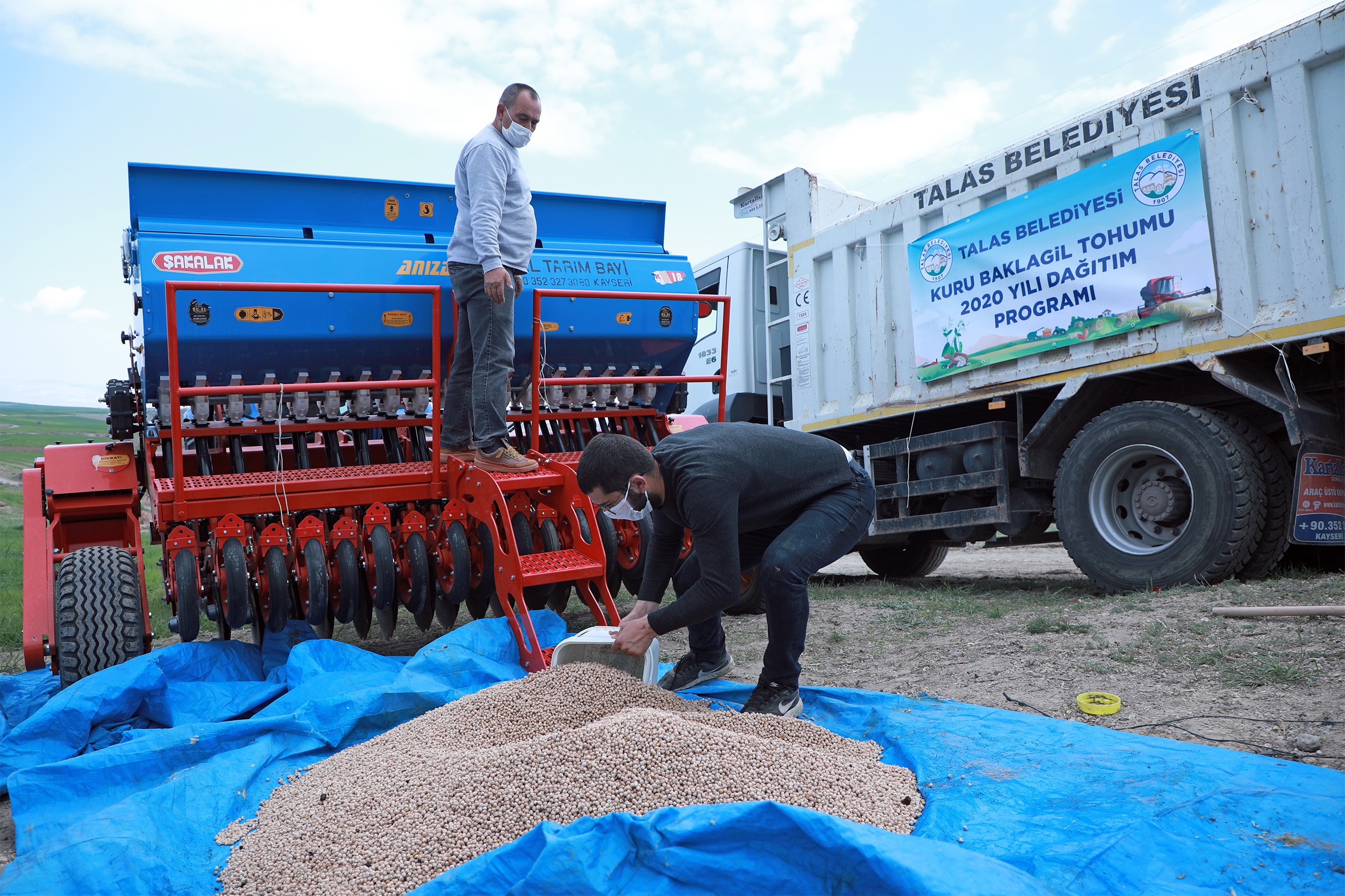 Talas’tan çiftçiye tohum desteği