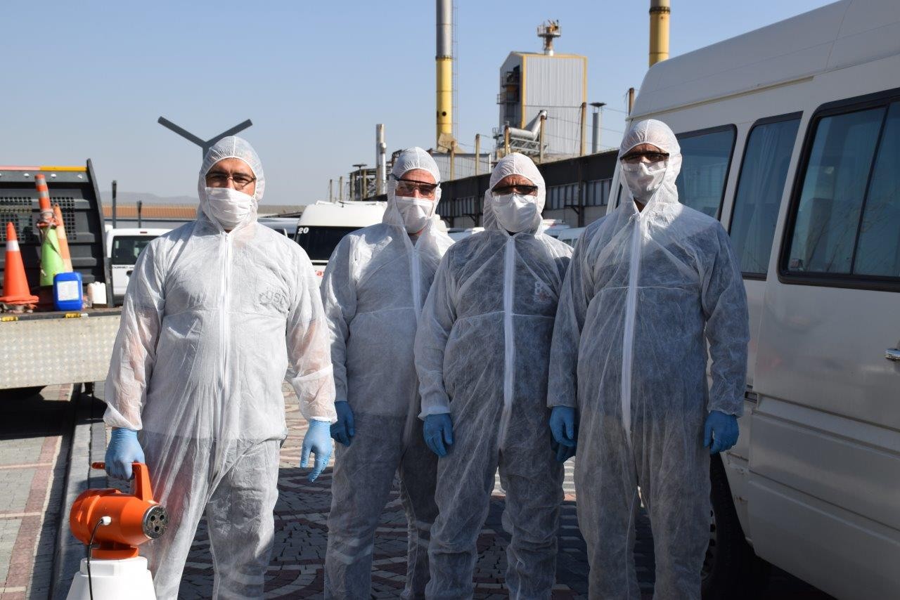 Kayseri OSB, Korona virüse karşı servis araçlarını ücretsiz dezenfekte ediyor