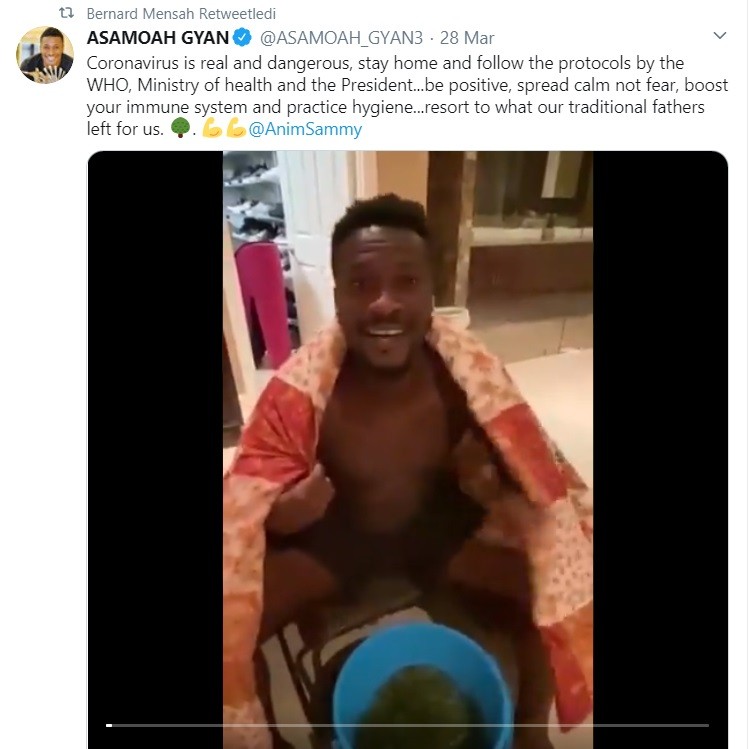 Asamoah Gyan korona virüsten korunmak için geleneksel yöntemlere başvurdu
