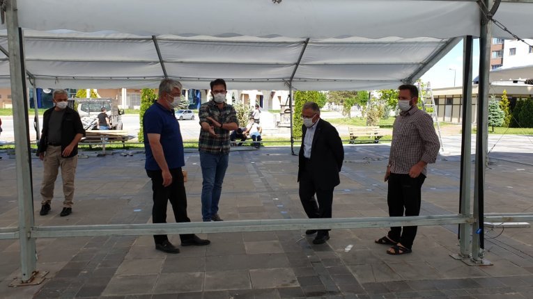 Başkan Büyükkılıç, Cuma namazı öncesi alınan tedbirleri inceledi