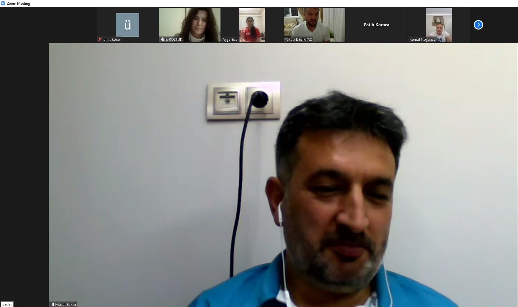 Atletizm sporcuları ile video konferans yapıldı