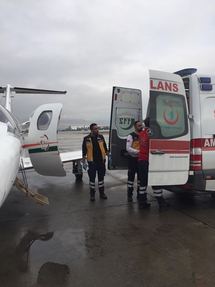 15 aylık bebek uçak ambulansla Erzurum’dan Kayseri’ye getirildi