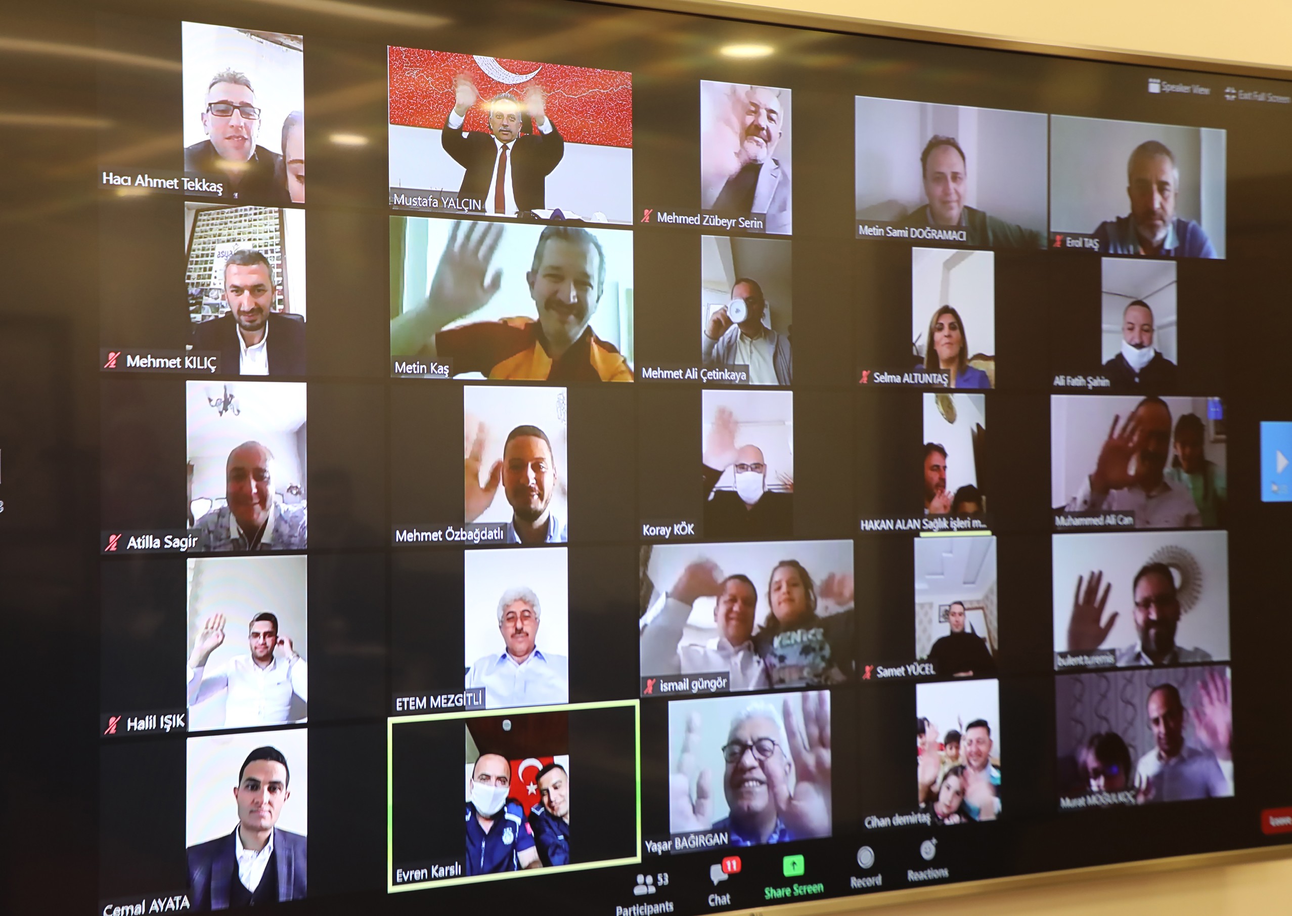 Başkan Yalçın video konferansla bayramlaştı