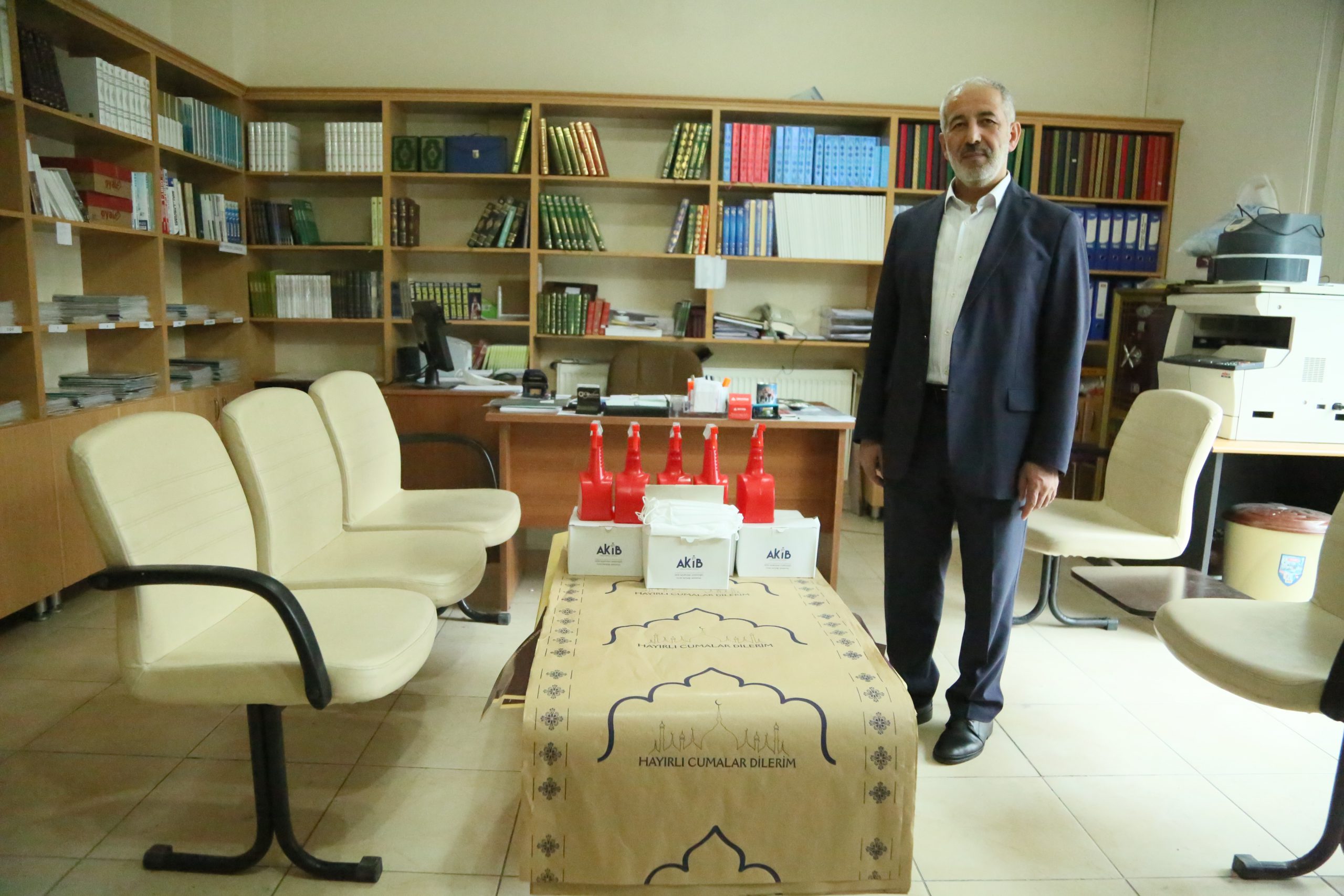 Develi Belediyesi’nden ilçe müftülüğüne hijyen desteği