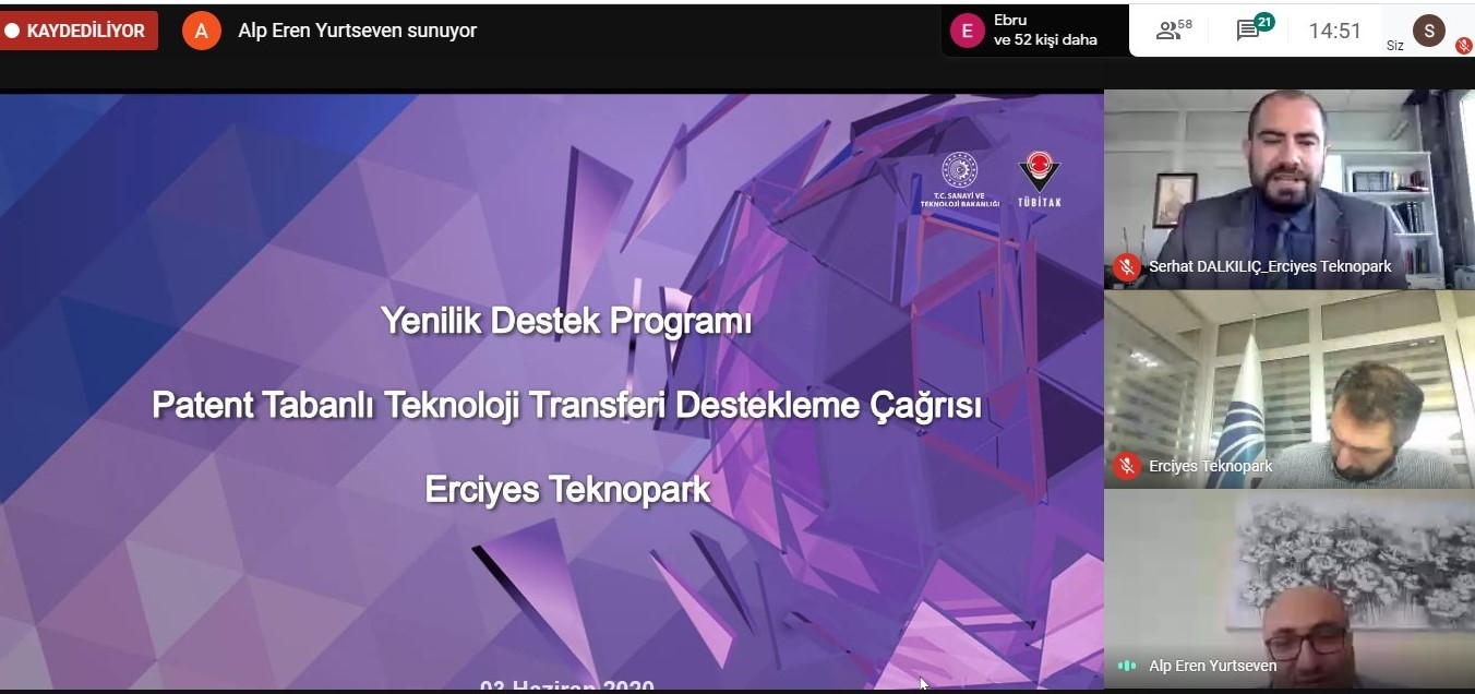Erciyes Teknopark tarafından Webinar düzenlendi