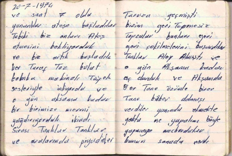 Kıbrıs şehidinin duygulandıran günlüğü