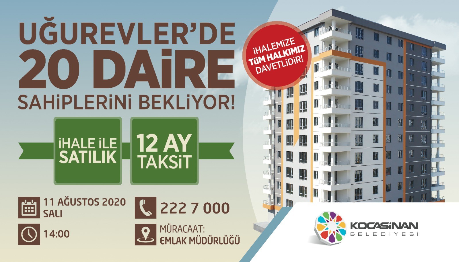 Kocasinan Belediyesi’nden yatırım fırsatı