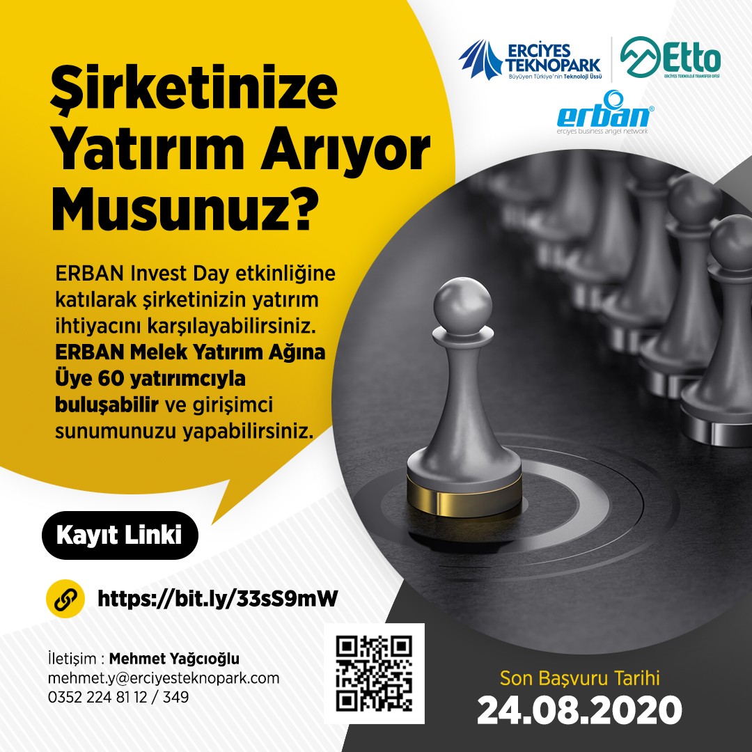 Erciyes Teknopark ERBAN Invest Day Etkinliği Düzenliyor