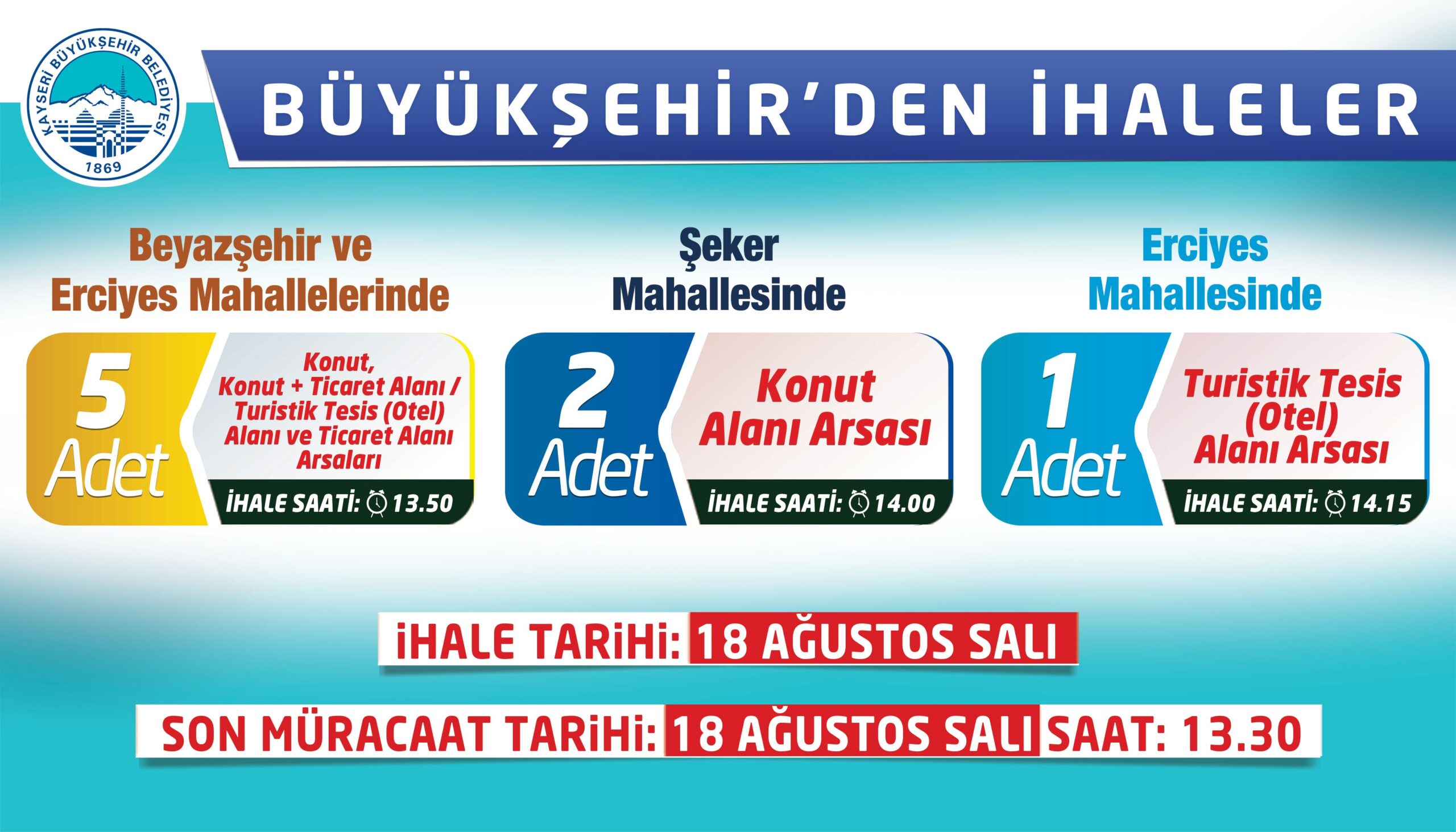 Büyükşehir’den üç ihale birden