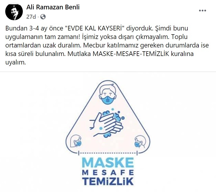 İl Sağlık Müdürü Benli, “İşimiz yoksa dışarı çıkmayalım”