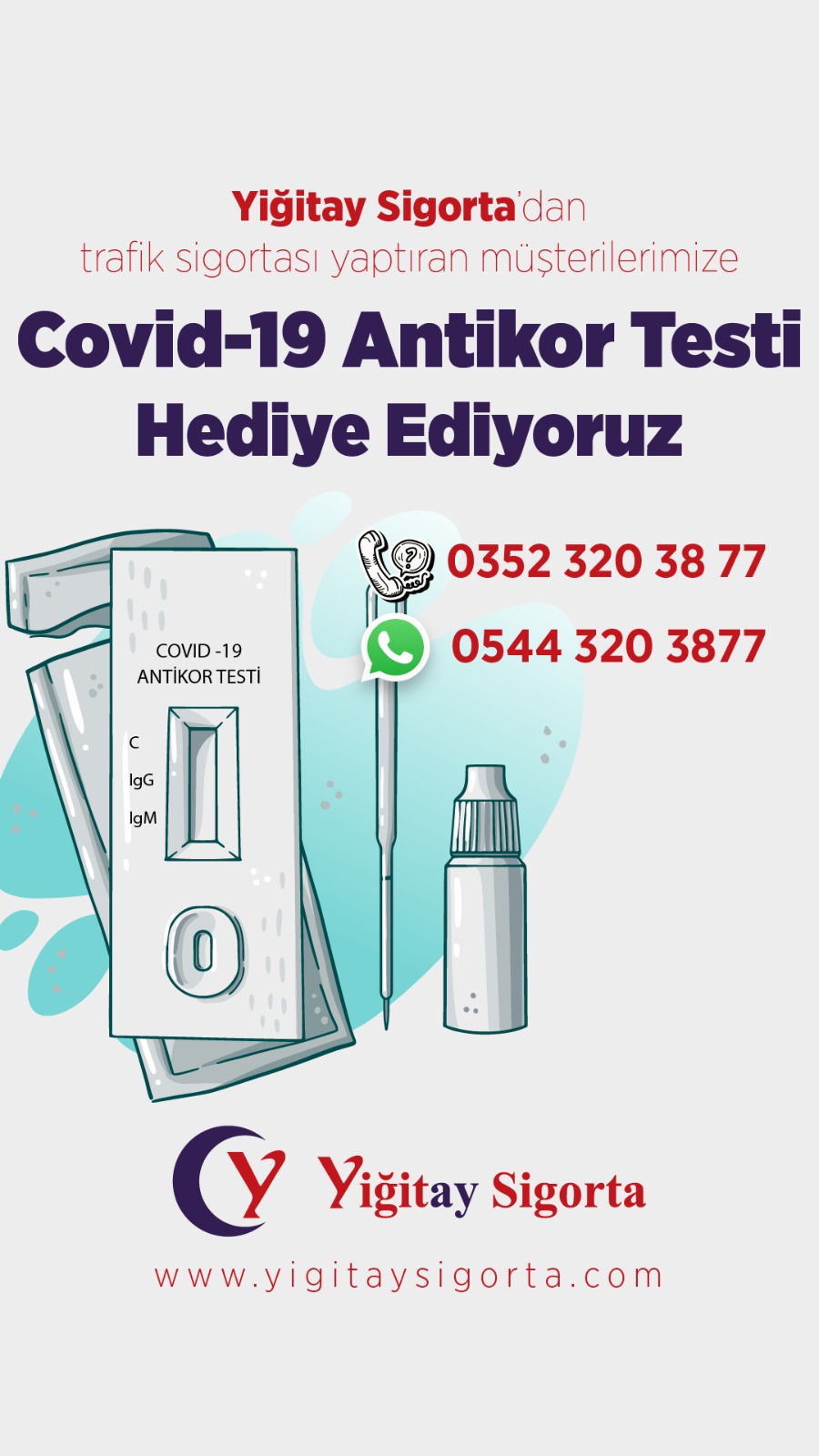 Kayserili firmadan trafik sigortası yaptırana Covid-19 testi hediye